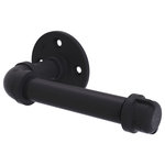 Allied Brass - Pipeline European Style Toilet Tissue Holder, Matte Black - The Pipeline collection is the latest innovation for bathroom fittings from the Allied Brass Brand of products. This toilet tissue holder gives the industrial look of pipe fittings while blending aptly with both modern and traditional bathroom decor. This accessory is powder coated with lifetime materials to provide a decorative and clean finish. No wonder, this European style toilet tissue holder gives continual service for years without any trouble. The choice of superior materials makes this item free from corrosion and rust. Toilet paper holder mounts firmly with color coordinating screws and comes with a limited lifetime warranty.