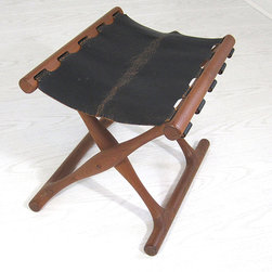 Mid-Century Danish Poul Hundevad Folding Stool - SOLD - Footstools And Ottomans