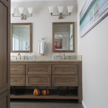 Driftwood Looking Bathroom Cabinetry