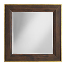 Noble Park - Braman 32 3/4" Square Wood Wall Mirror - Wall Mirrors