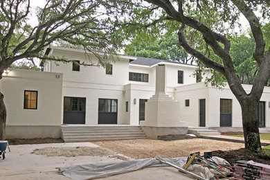 Transitional exterior home idea in Austin