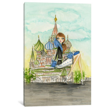 "See The Sights Moscow" Canvas Art Print By Bella Pilar, 26x1.5x40