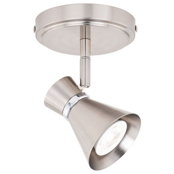 Alto 1-Light LED Directional Ceiling Light Brushed Nickel and Chrome
