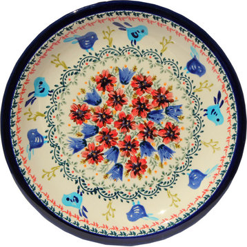 Polish Pottery Dinner Plate, Pattern Number: 214AR
