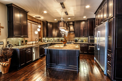 Photo of a contemporary kitchen in Detroit.