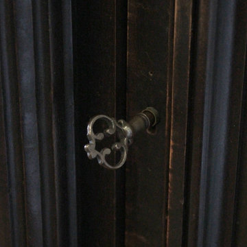 20th Century Ebonized Empire French Louis XVI Style Armoire