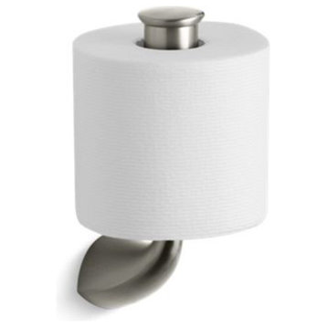 Kohler Alteo Vertical Toilet Tissue Holder, Vibrant Brushed Nickel