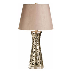 Open Weave Metallic Table Lamp - Table Lamps