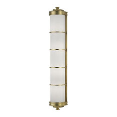 4-Light Wall Sconce, 4.75"x29.75" Aged Brass
