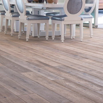 Dining Room with Deep Smoked Oak Flooring, Woodland Hills, California