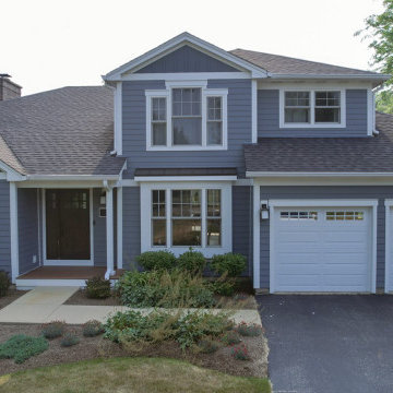 Boothbay Blue & Evening Blue James Hardie Siding, Crystal Lake IL