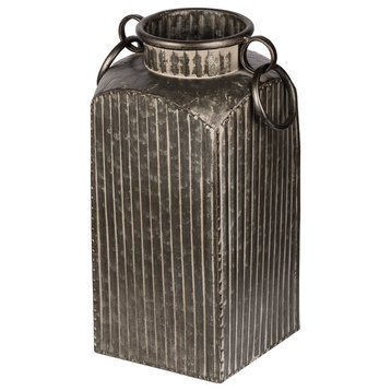 Metal Pot Vase 6.5"x6.5"x15"