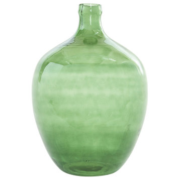 Vintage Reproduction Transparent Green Glass Bottle