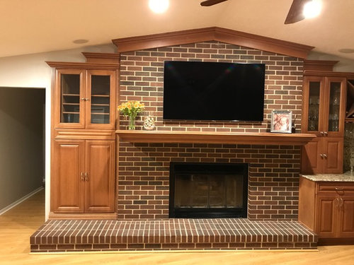 Brick Fireplace Update