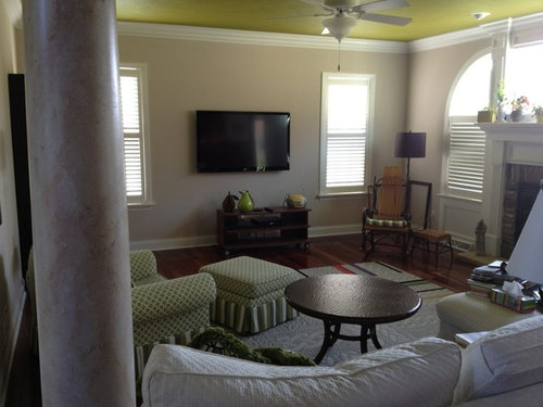 Green living room ceiling... what next?