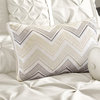 Madison Park Laurel 7 Piece Tufted Comforter Set in White