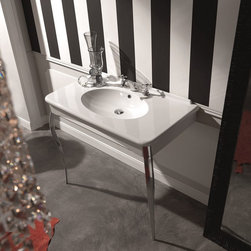 Retro 1049 Wall Mount Sink with Legs - Bathroom Sinks