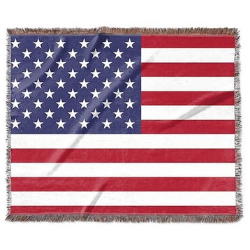 "United State Flag" Woven Blanket 80"x60"