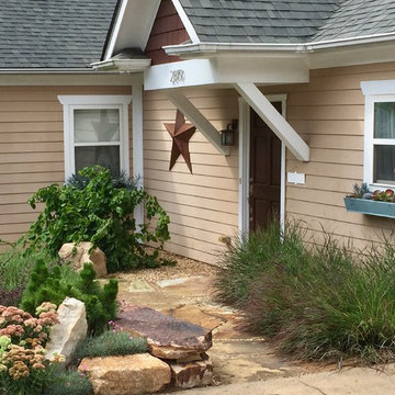 Sidewalk to front door.