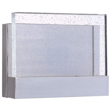 Calabria LED Rectangle Wall Sconce,  Brushed Nickel Finish