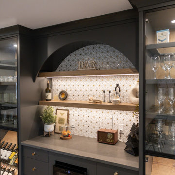 Arched Bar Nook with Quartz Serving Counter