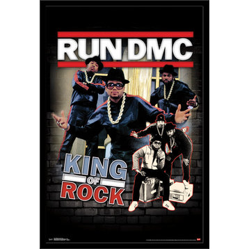 RUN DMC King of Rock Poster, Black Framed Version