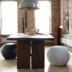 Lower Manhattan Loft - King Ottoman X, King Ball Ottoman, Whiplash Oversize Tass - Dining Chairs