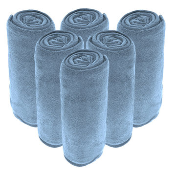 Bare Home Bulk Microplush Blankets, Coronet Blue, Full/Queen, Set of 6
