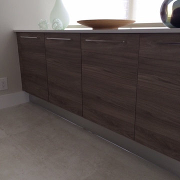 New Kitchen! Elm & White Cabinets in the pantry