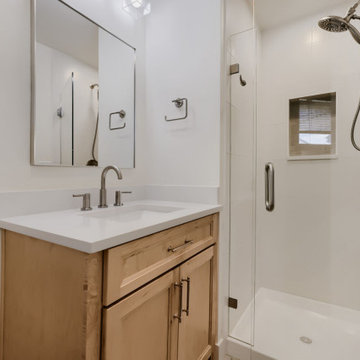 Full Kitchen & Bathroom Remodel | Warm Maple + Soft White Cabinetry | Colorado
