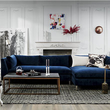 NAVY BLUE VELVET SOFAS