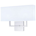 Norwell Lighting - Norwell Lighting 8986-PN-WS Maxwell - Two Light Wall Sconce - This transitional sconce is made with a square bacMaxwell Two Light Wa Polish Nickel White  *UL Approved: YES Energy Star Qualified: n/a ADA Certified: n/a  *Number of Lights: Lamp: 2-*Wattage:60w Edison bulb(s) *Bulb Included:No *Bulb Type:Edison *Finish Type:Polish Nickel