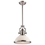 Elk Home - Chadwick 1-Light Pendant, Polished Nickel - The Chadwick collection reflects the beauty of hand-turned craftsmanship inspired by early 20th century lighting and antiques that have surpassed the test of time. This robust collection features detailing appropriate for classic or transitional decors.