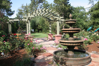 Design ideas for a mediterranean water fountain landscape in San Francisco.