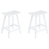 WestinTrends 2PC 24" Outdoor Adirondack Backless Counter Stool Set, White