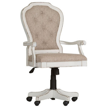 Liberty Furniture Magnolia Manor Jr Executive Desk Chair in White
