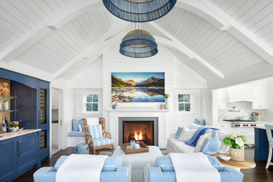 Living room - coastal living room idea in Minneapolis