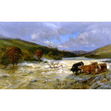 Henry William BanksDavis The Wye in Flood, 18"x27" Wall Decal