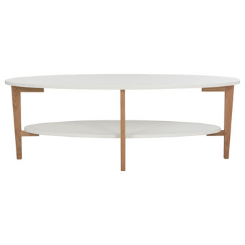 Woodruff Oval Coffee Table - White