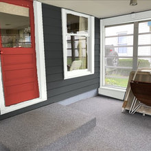 Black, White, Red, and Green Cottage