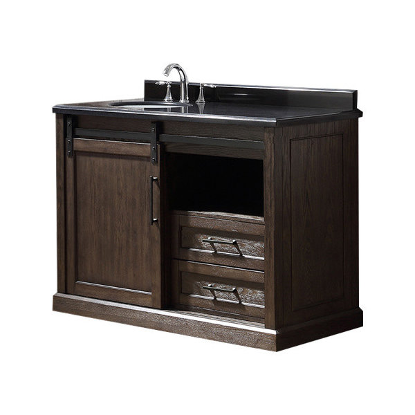 Santa Fe Single Vanity, Rustic Walnut, 48