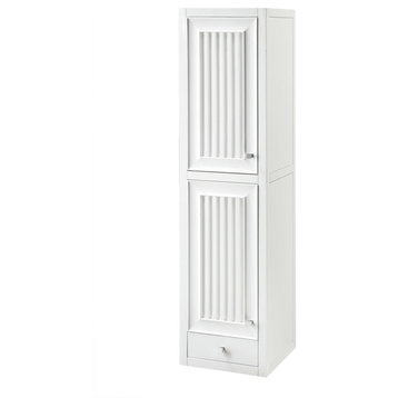 Athens 15" Tower Hutch Left, Glossy White