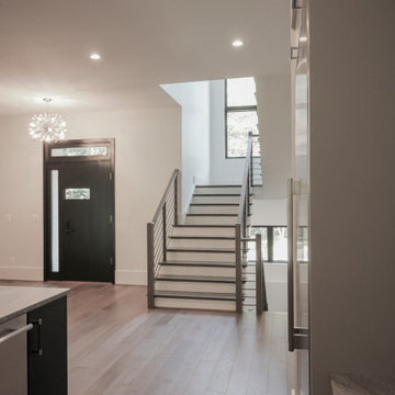 Project #79 | Minimalist Staircase with Black Horizontal Rods