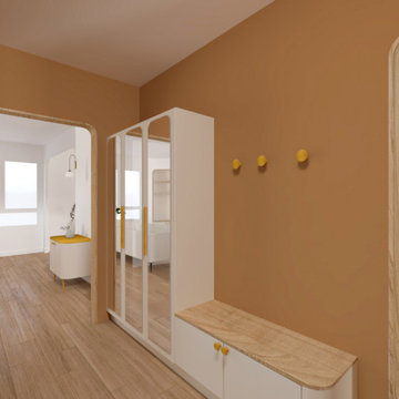 Rénovation totale pour cet appartement de 110m², où la couleur est à l'honneur !