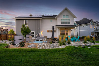 Contemporary two-story exterior home idea in Denver