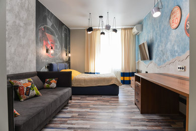 Inspiration for a contemporary kids' room in Moscow with cork floors.