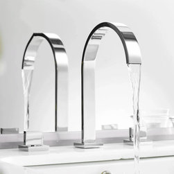 MODERN DOUBLE HANDLE BATHROOM FAUCET $99.99 USD - Bathroom Sink Faucets