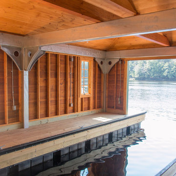 Floating Adirondack Boathouse