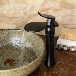 Antique Brass Black Bronze Bathroom Sink Faucet Waterfall Faucets TF0227BH - Bathroom Sink Faucets