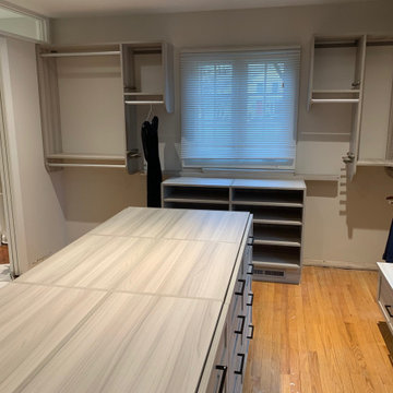 Large Walk in Closet with Shiny New Closet System!